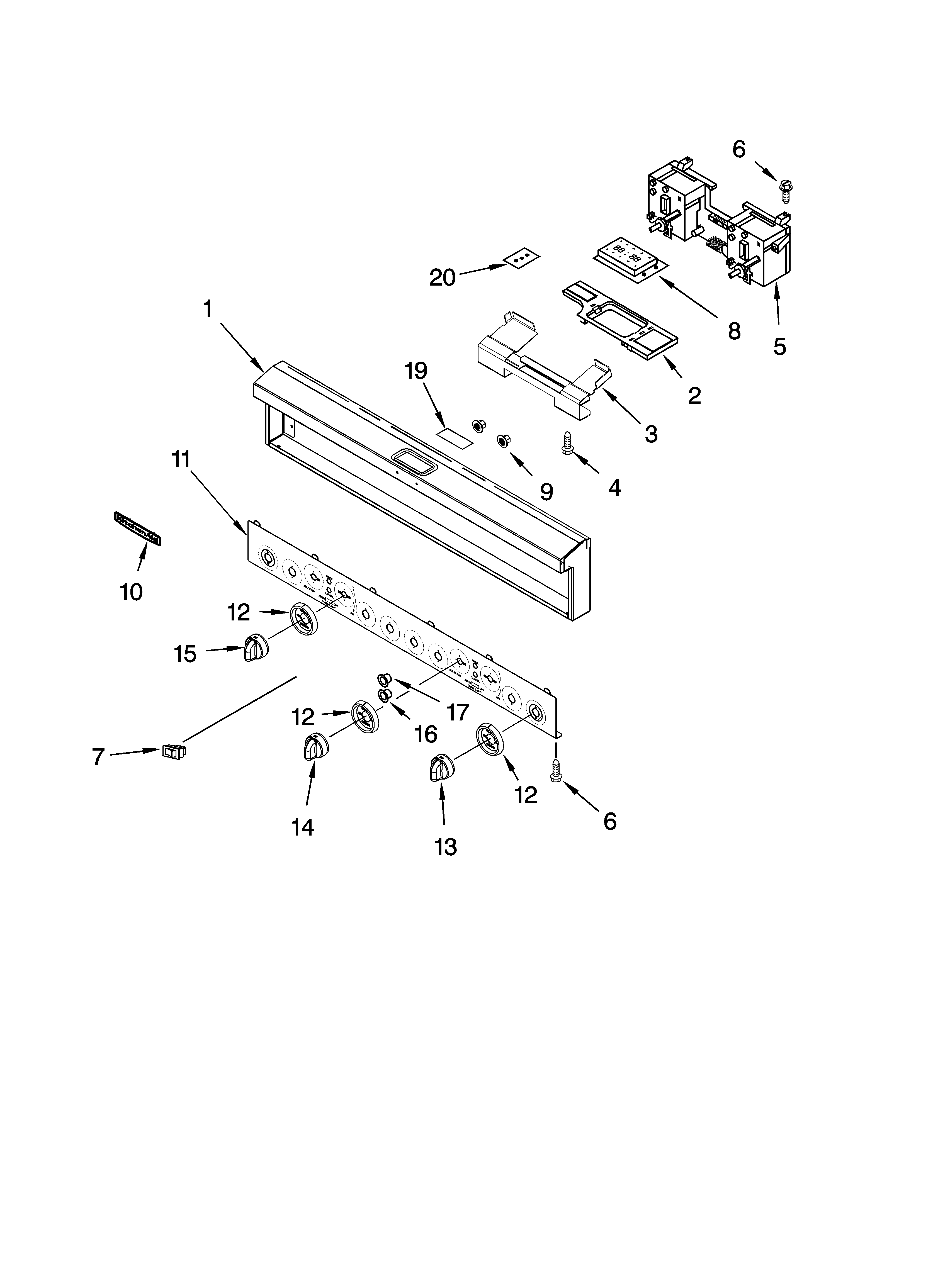 Control panel parts