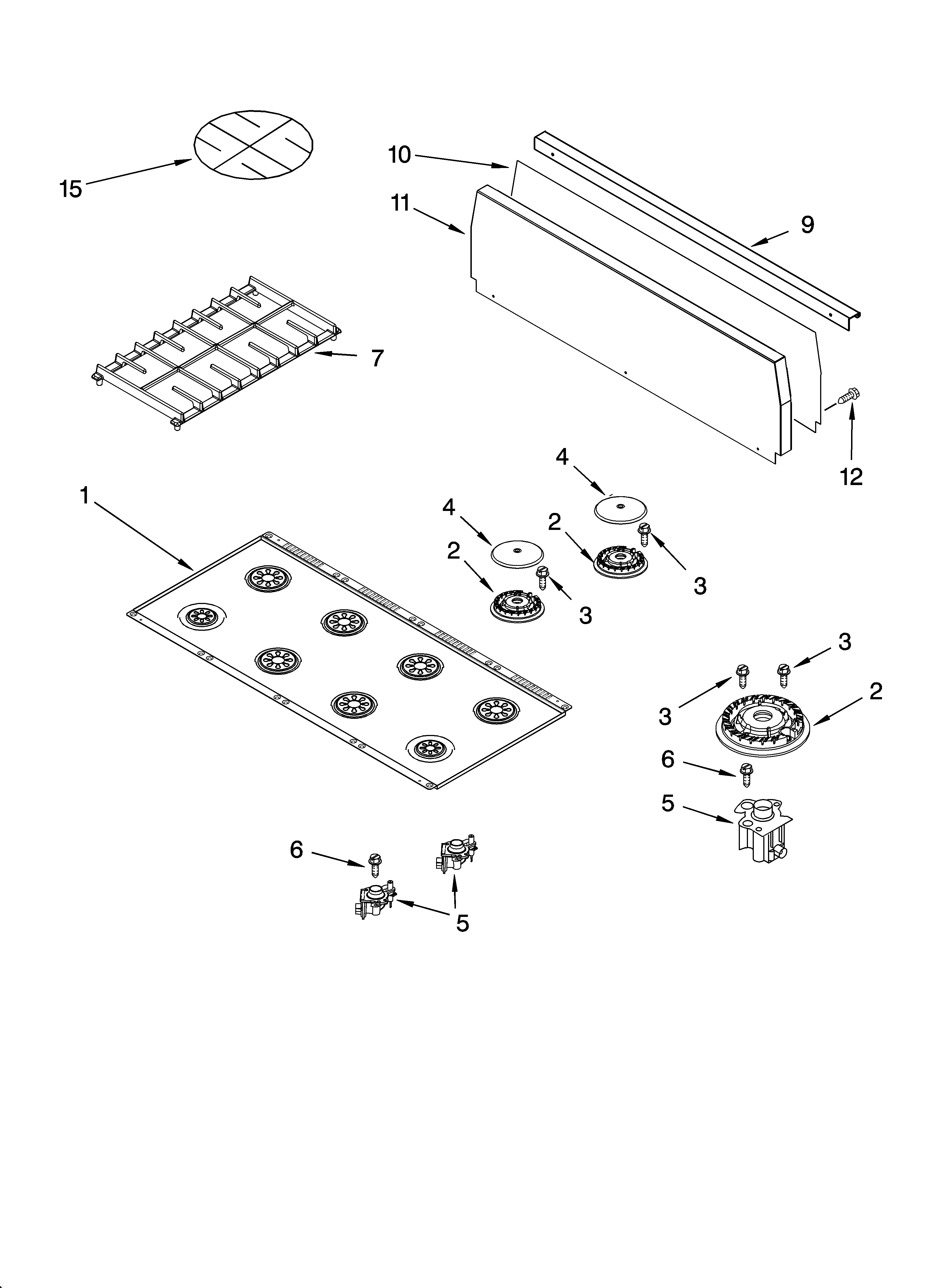 Cooktop parts