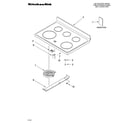 KitchenAid KERI201PBL0 cooktop parts diagram
