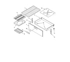 KitchenAid KERI203PWH0 drawer & broiler parts, miscellaneous parts diagram
