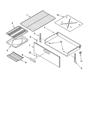 Drawer & broiler parts, miscellaneous parts