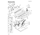 KitchenAid KGYS750LT1 top and console parts diagram