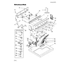 KitchenAid KGYS850LE1 top and console parts diagram