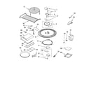 KitchenAid KHHS179LBT0 magnetron and turntable parts diagram