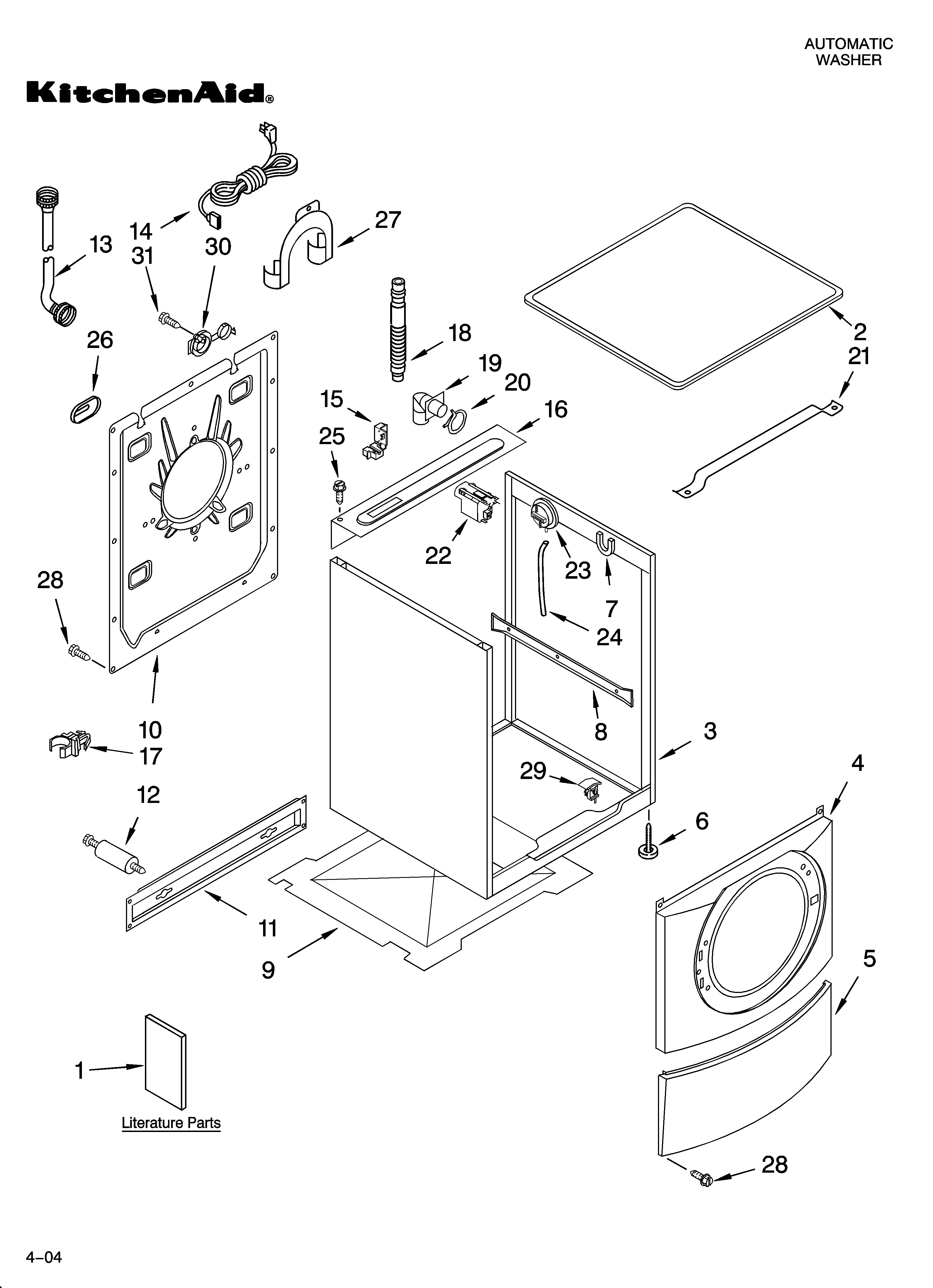 TOP AND CABINET PARTS