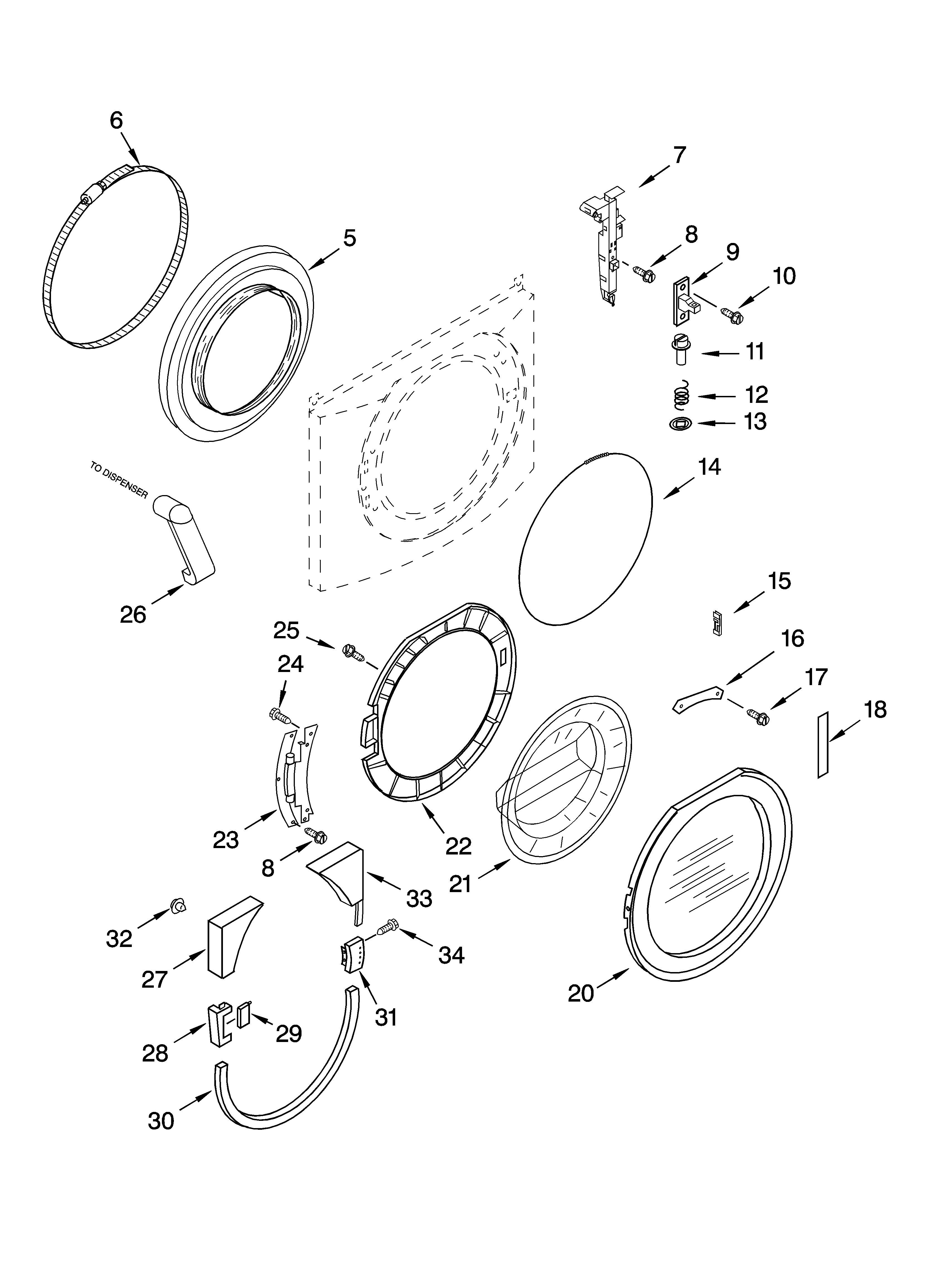 Door and latch parts
