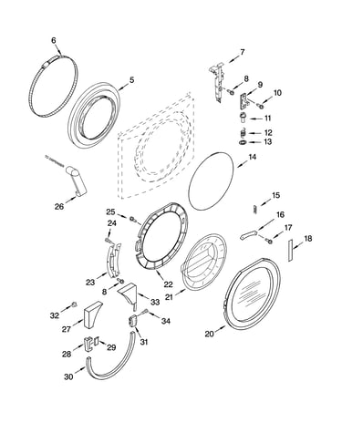Door and latch parts