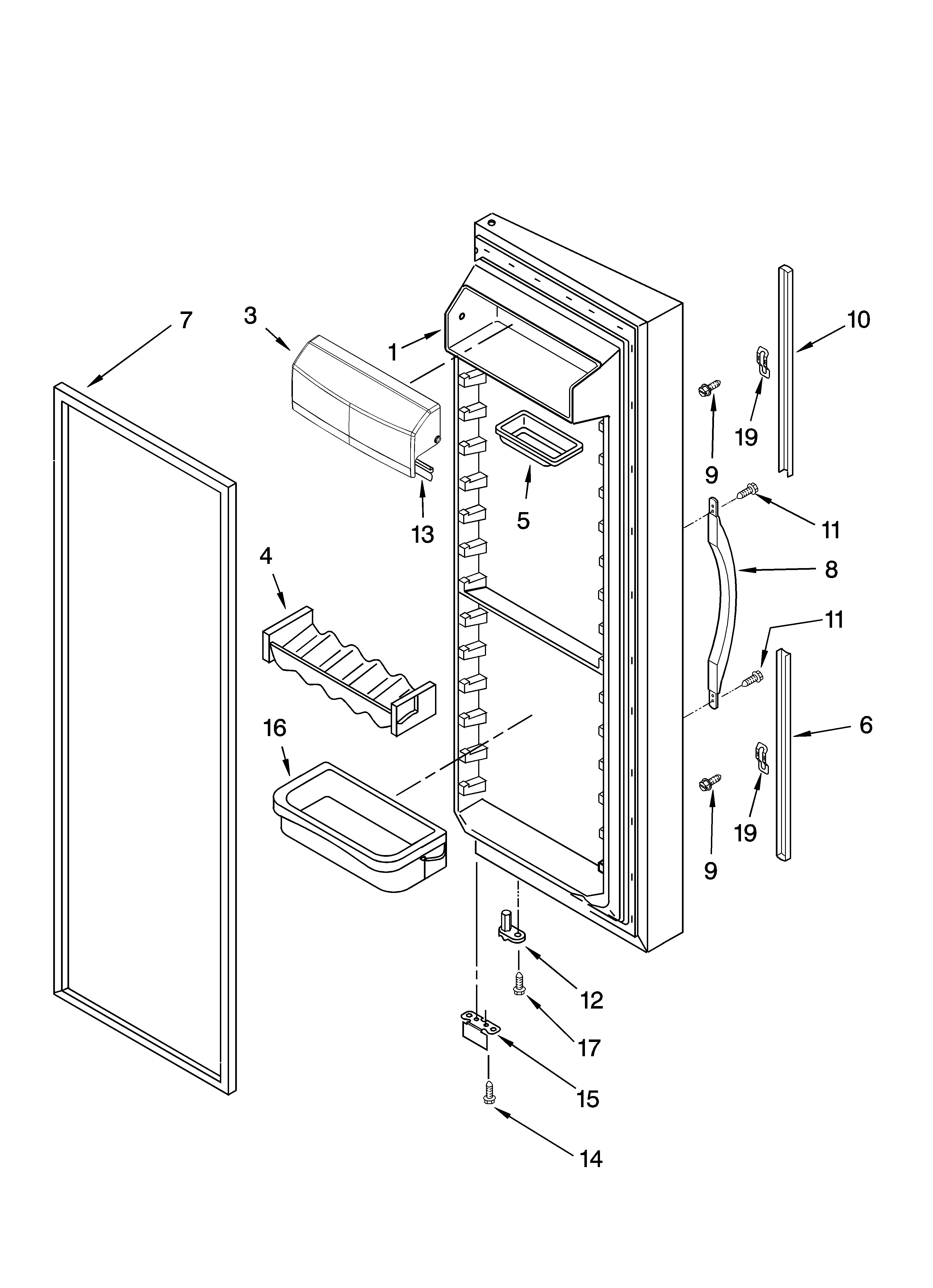 Refrigerator door parts