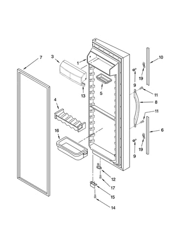 Refrigerator door parts