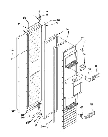 Freezer door parts