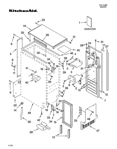 Cabinet liner and door parts