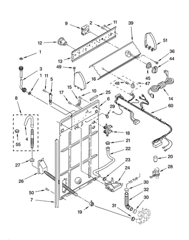 Control and rear panel parts