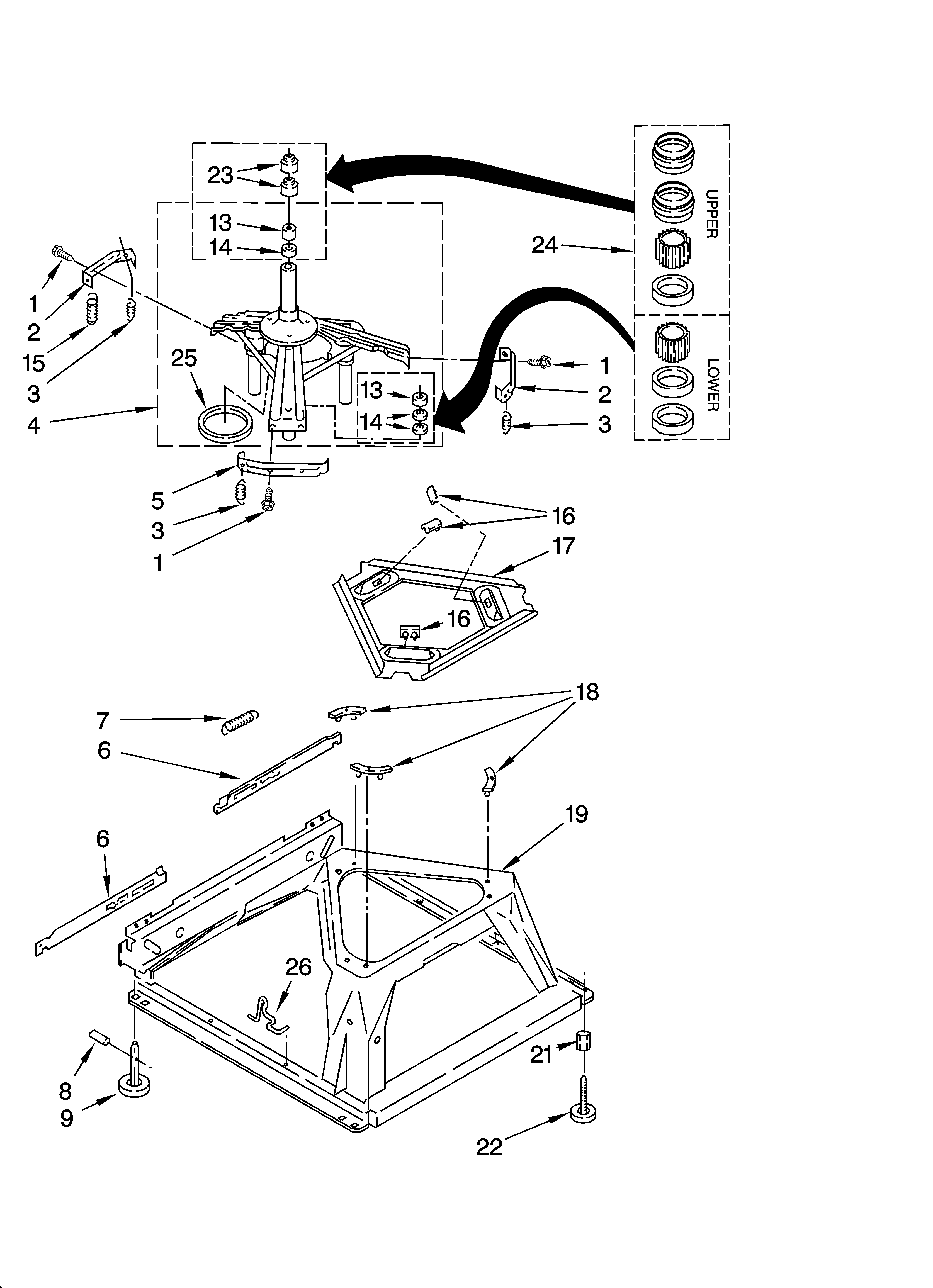 Machine base parts