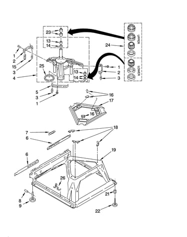 Machine base parts