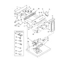 Whirlpool LEB6300LW1 top and console parts diagram