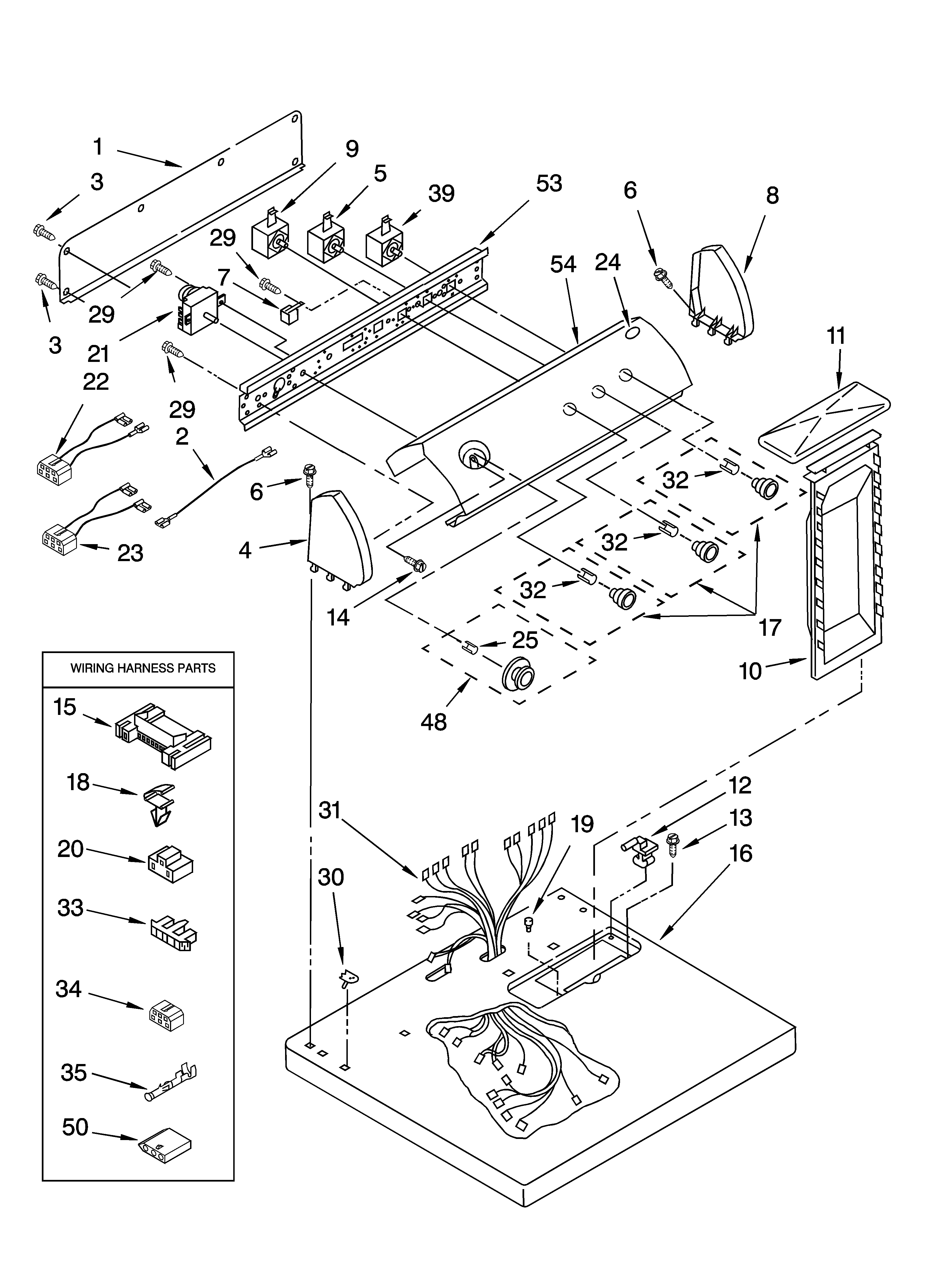 Top and console parts