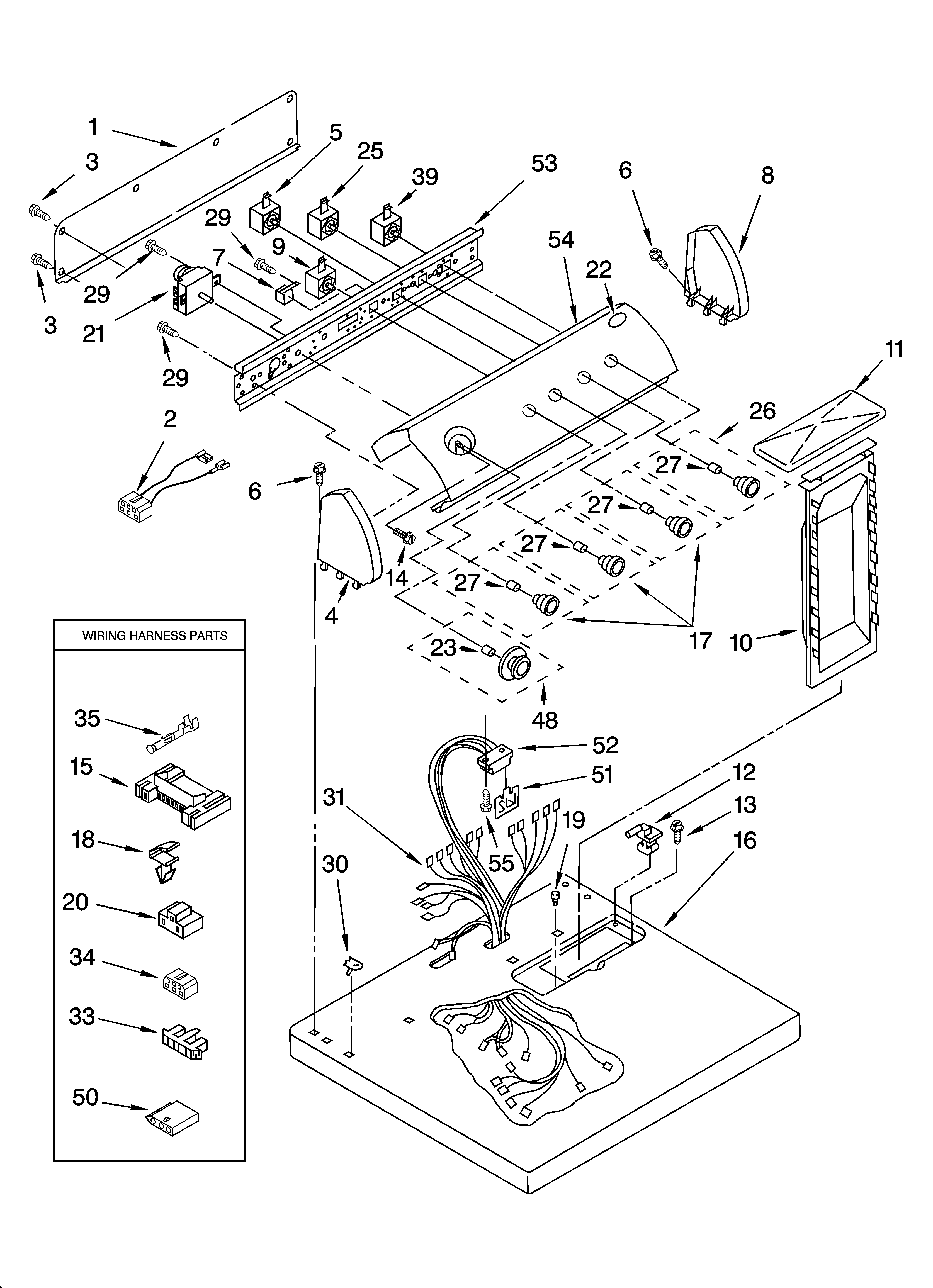 Top and console parts