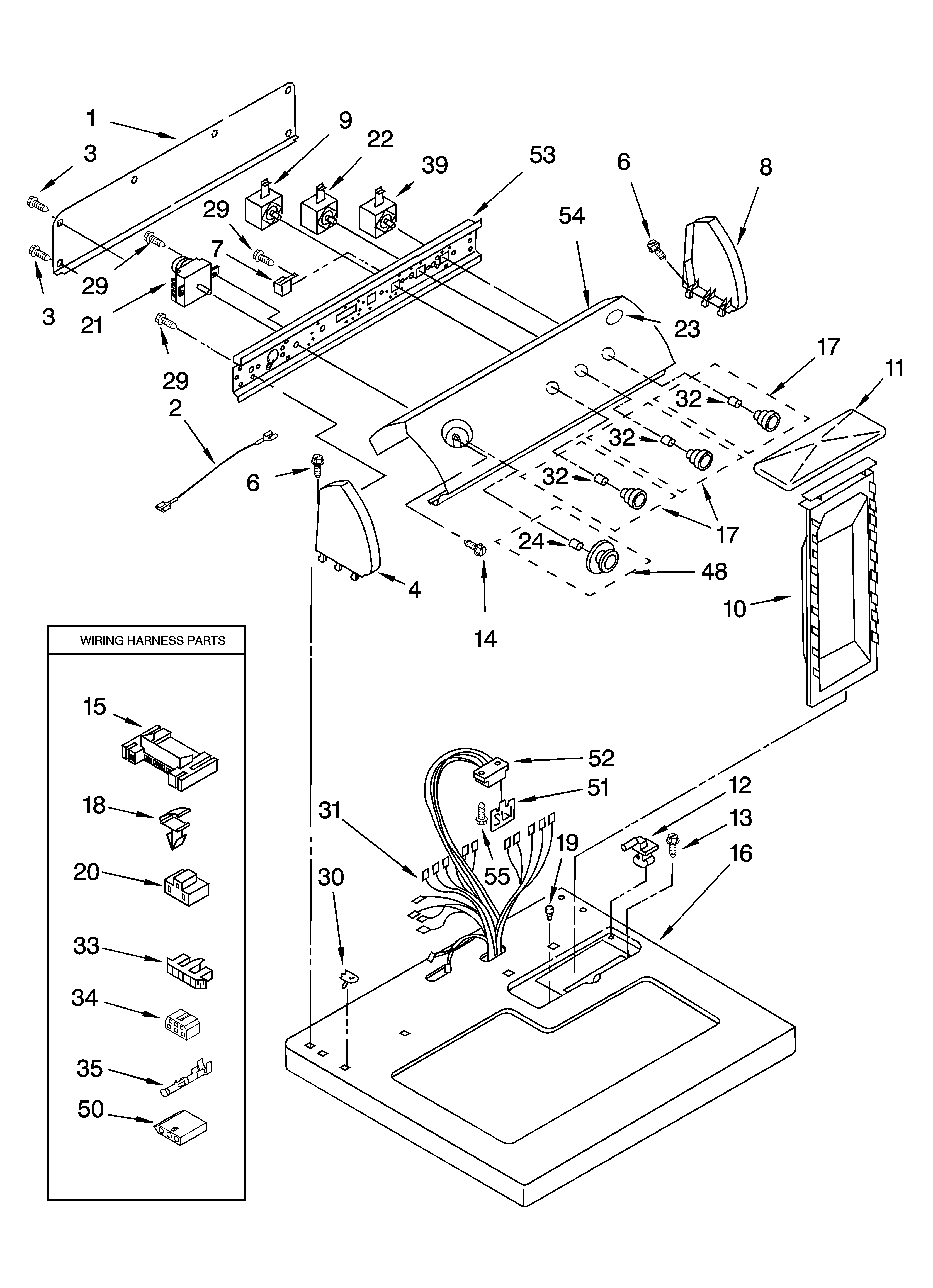 Top and console parts