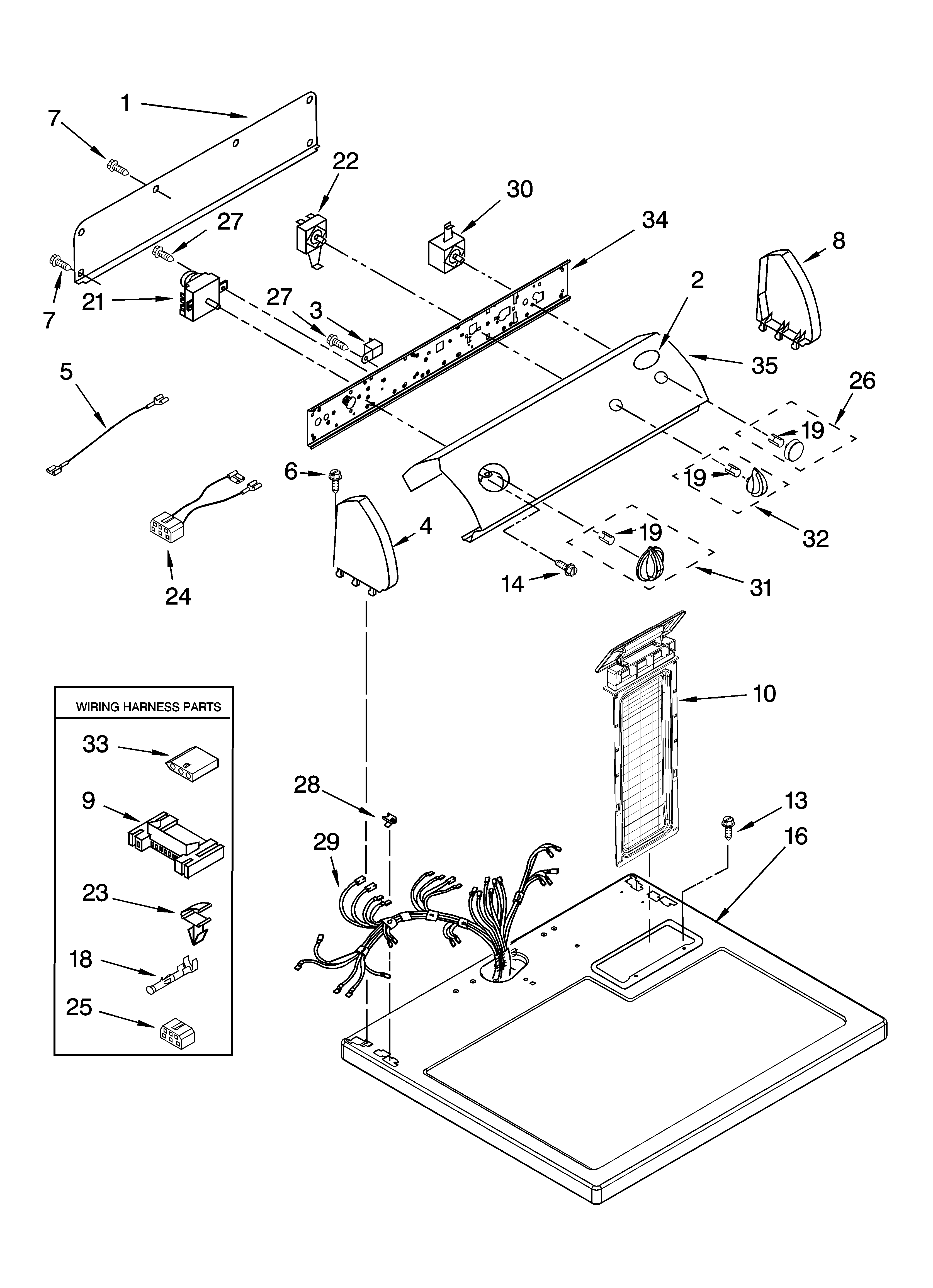 Top and console parts