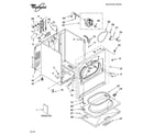 Whirlpool LEQ7030KQ2 cabinet parts diagram