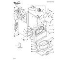 Whirlpool LEQ9508LW1 cabinet parts diagram