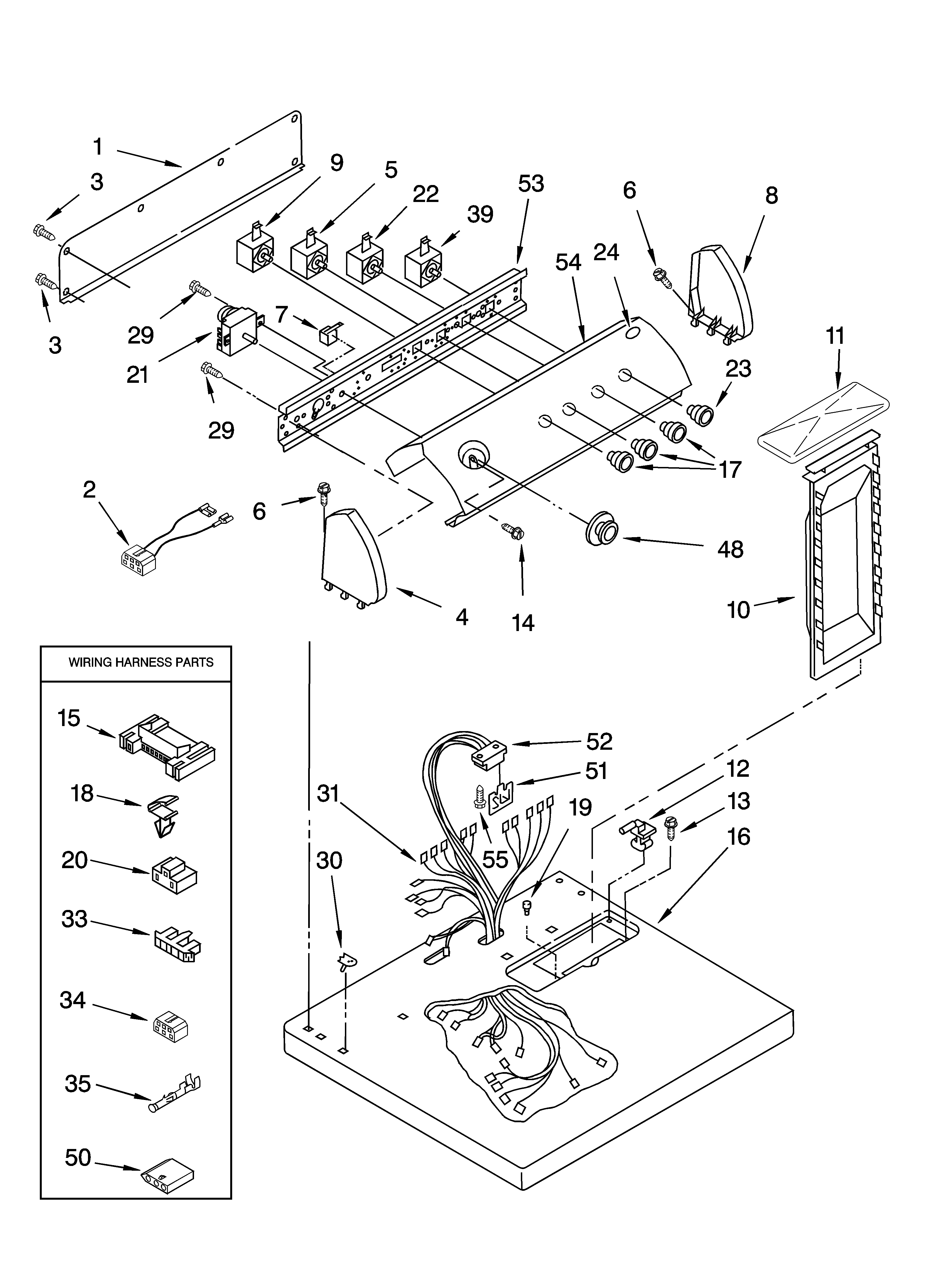 Top and console parts
