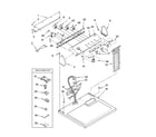 Whirlpool LEQ9508PG0 top and console parts diagram