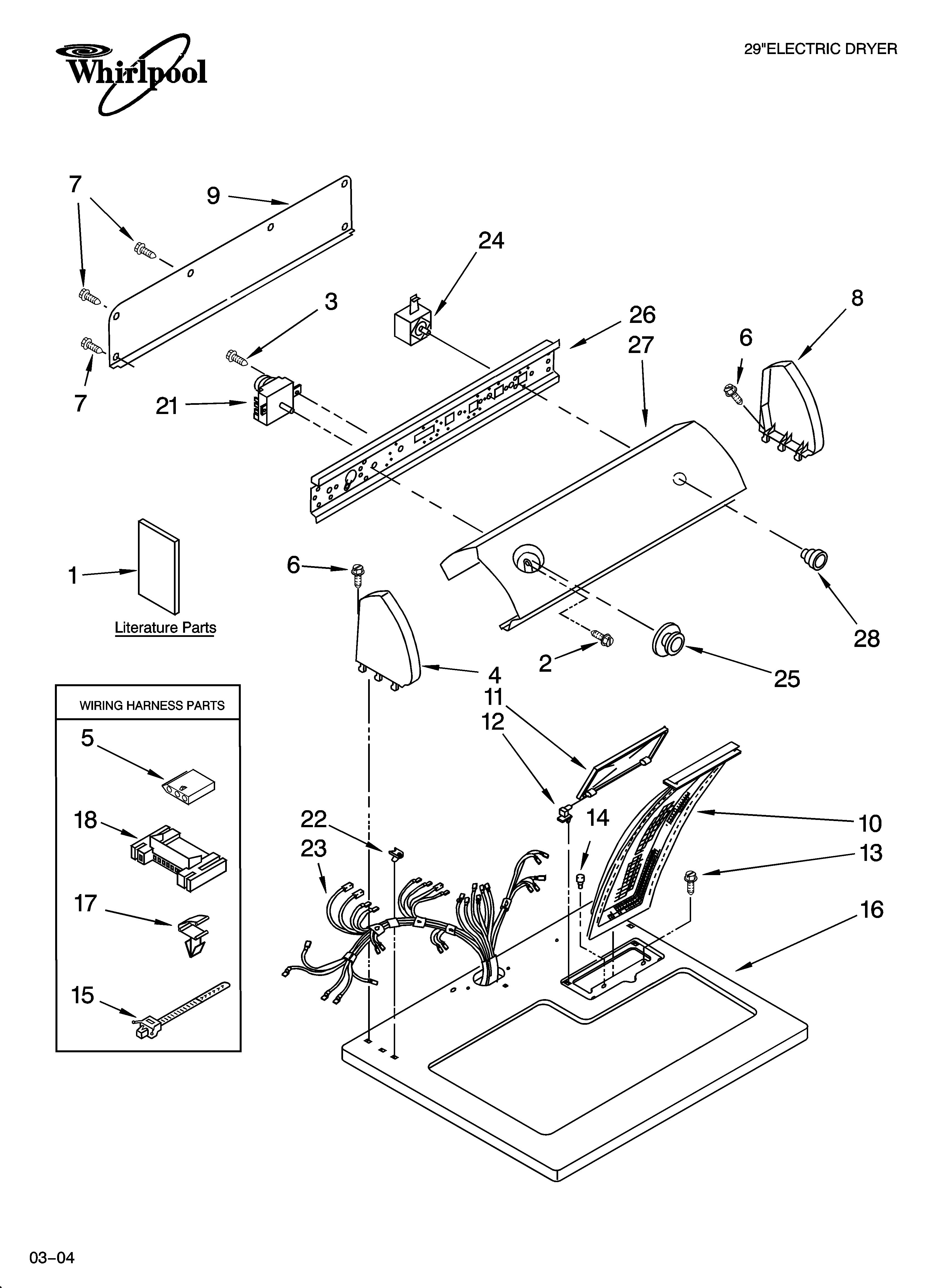 Top and console parts
