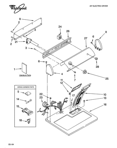 Top and console parts optional parts (not included)