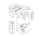 Whirlpool LER7620LW1 top and console parts diagram