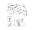 Whirlpool LER8648LG1 top and console parts optional parts (not included) diagram