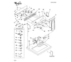 Whirlpool LGB6300LW1 top and console parts diagram