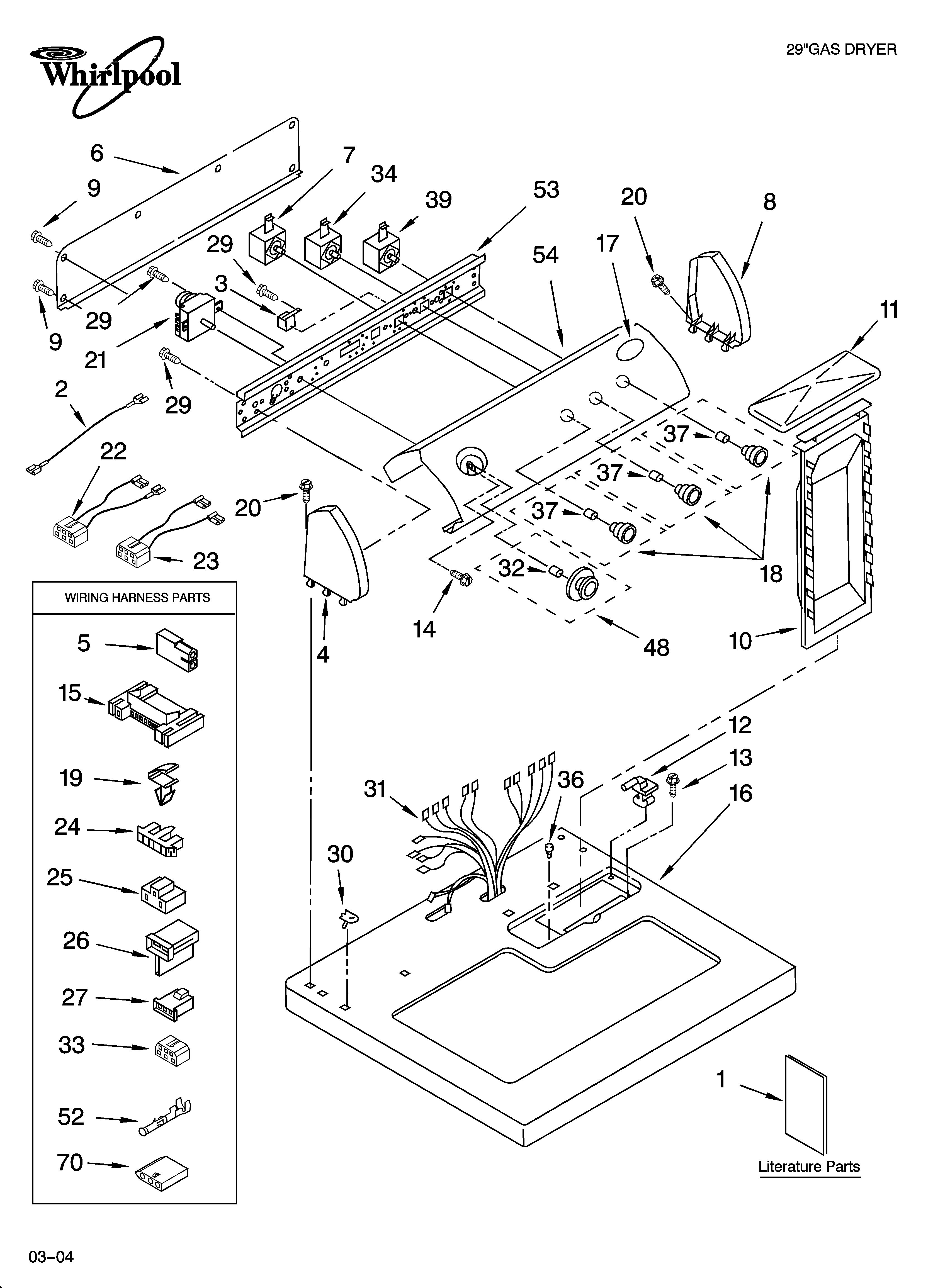 Top and console parts