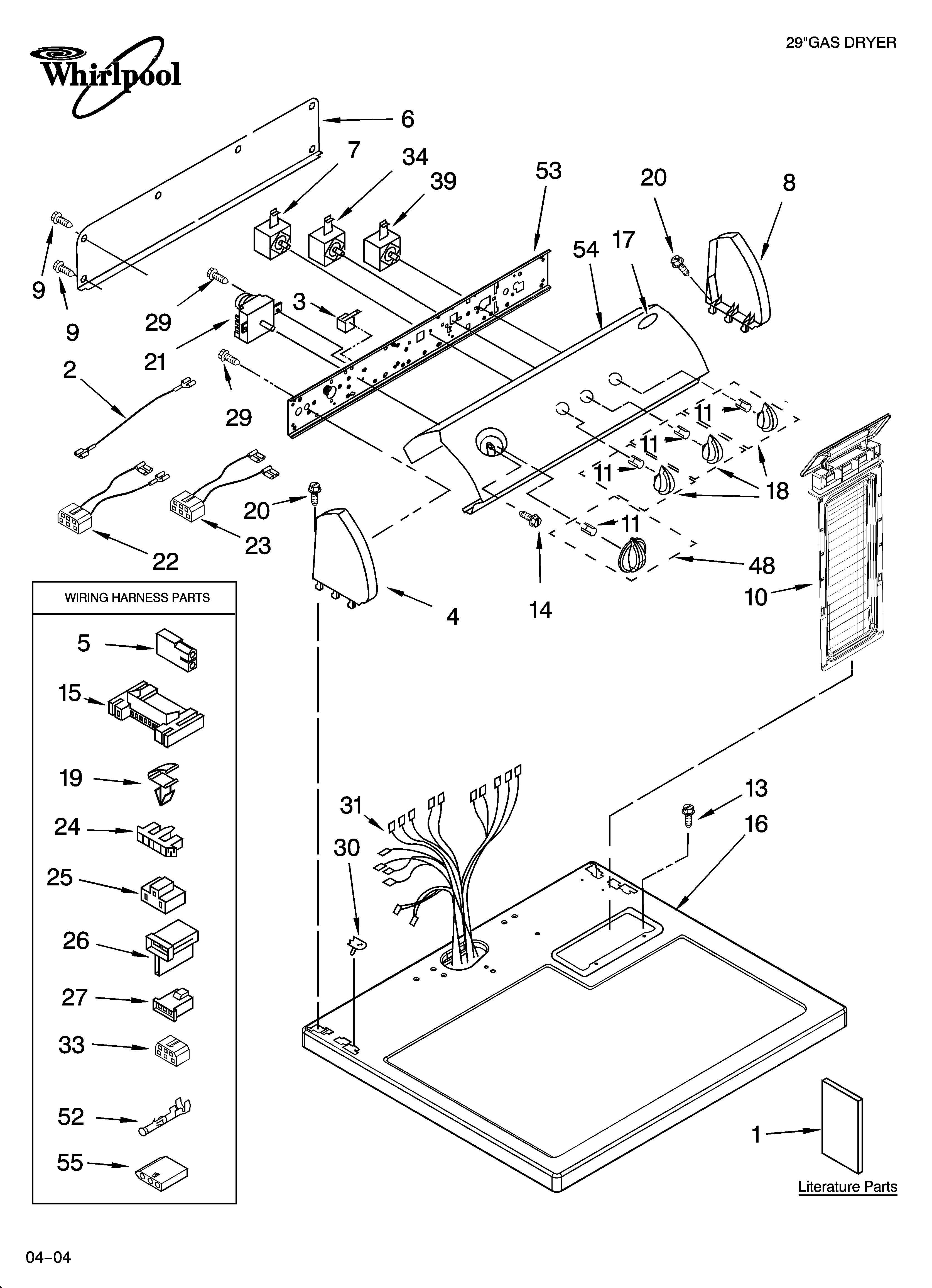Top and console parts