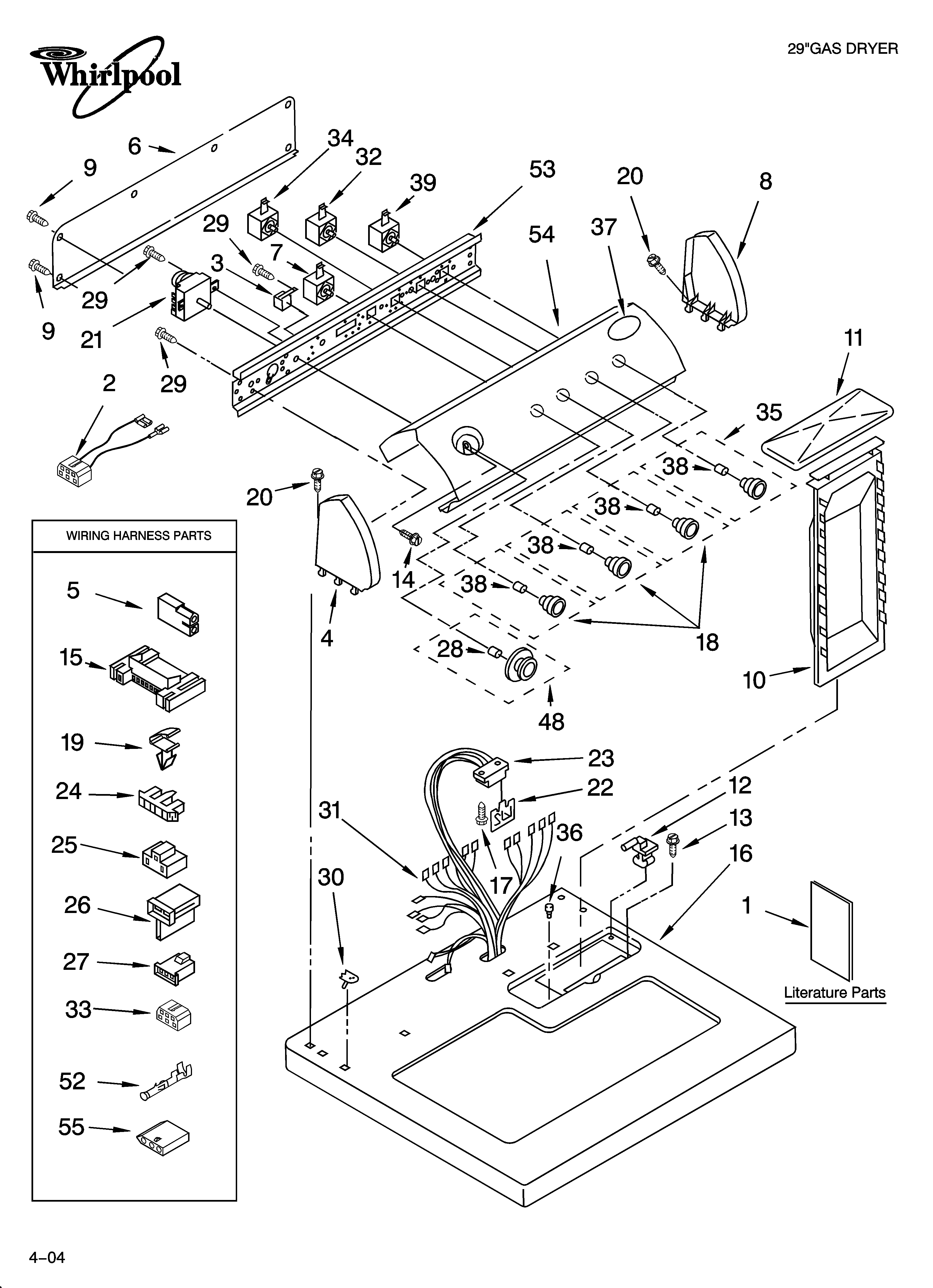 Top and console parts