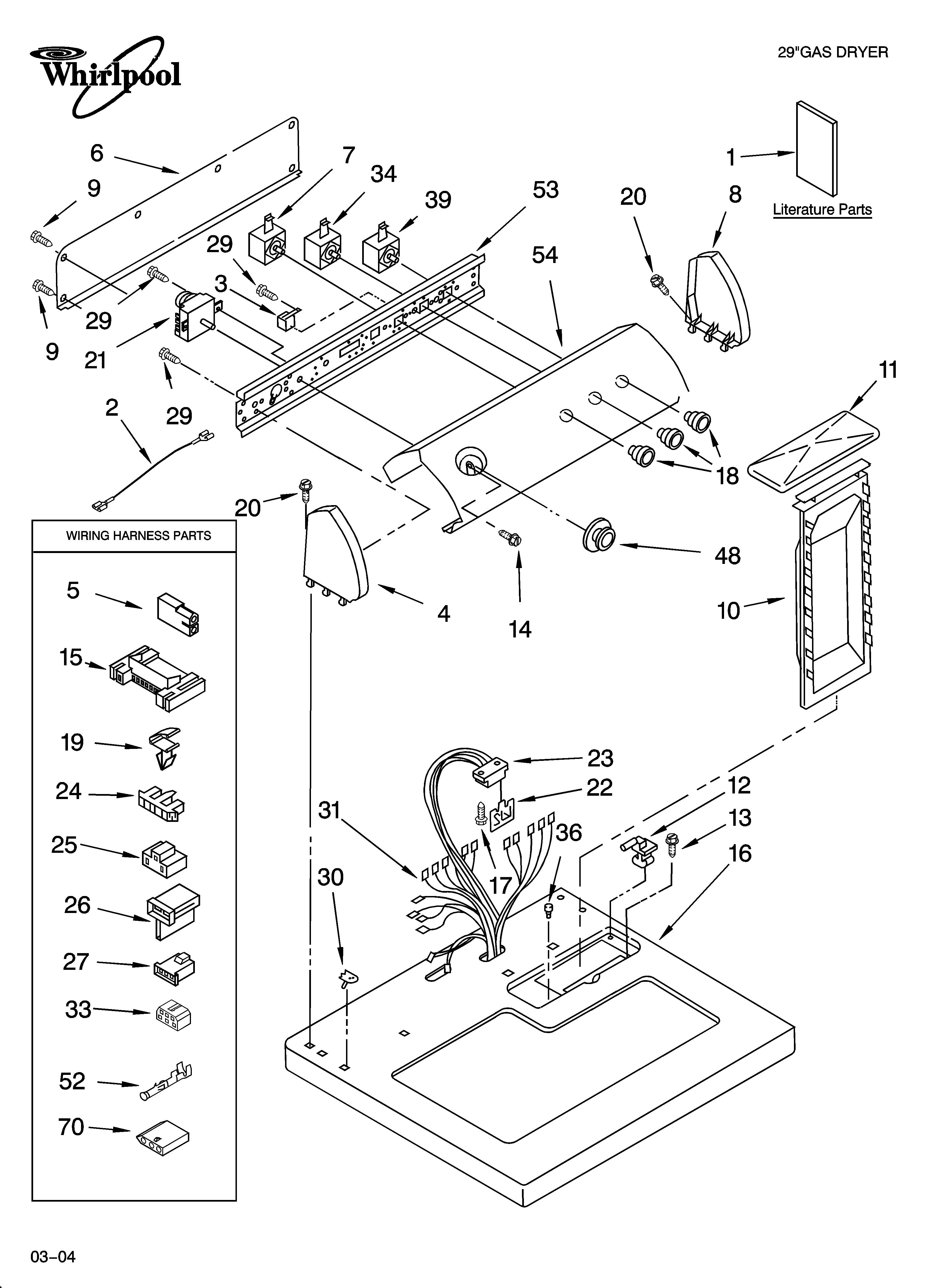 Top and console parts