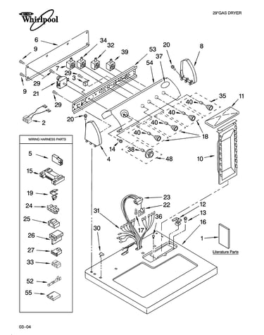 Top and console parts