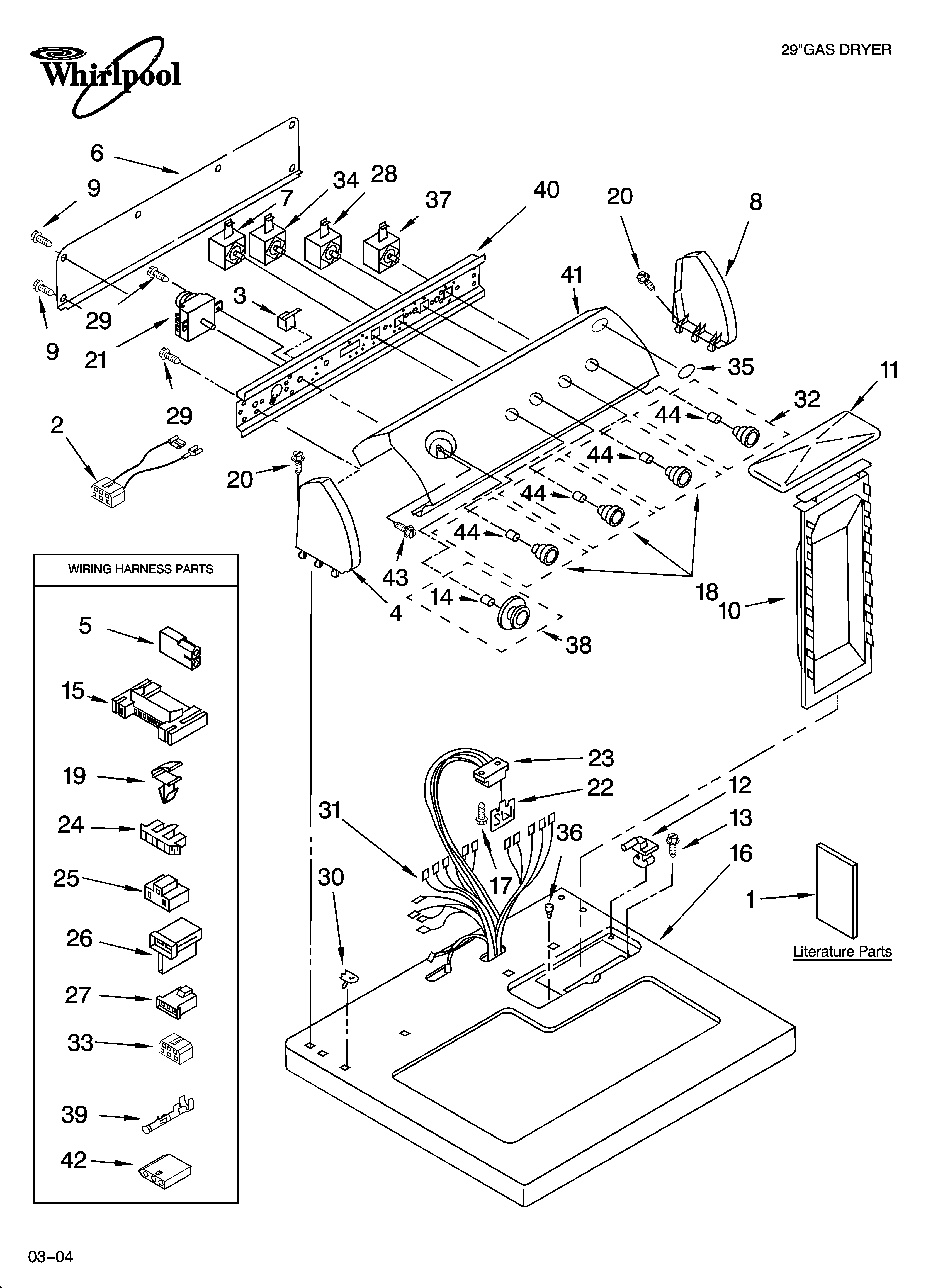 Top and console parts