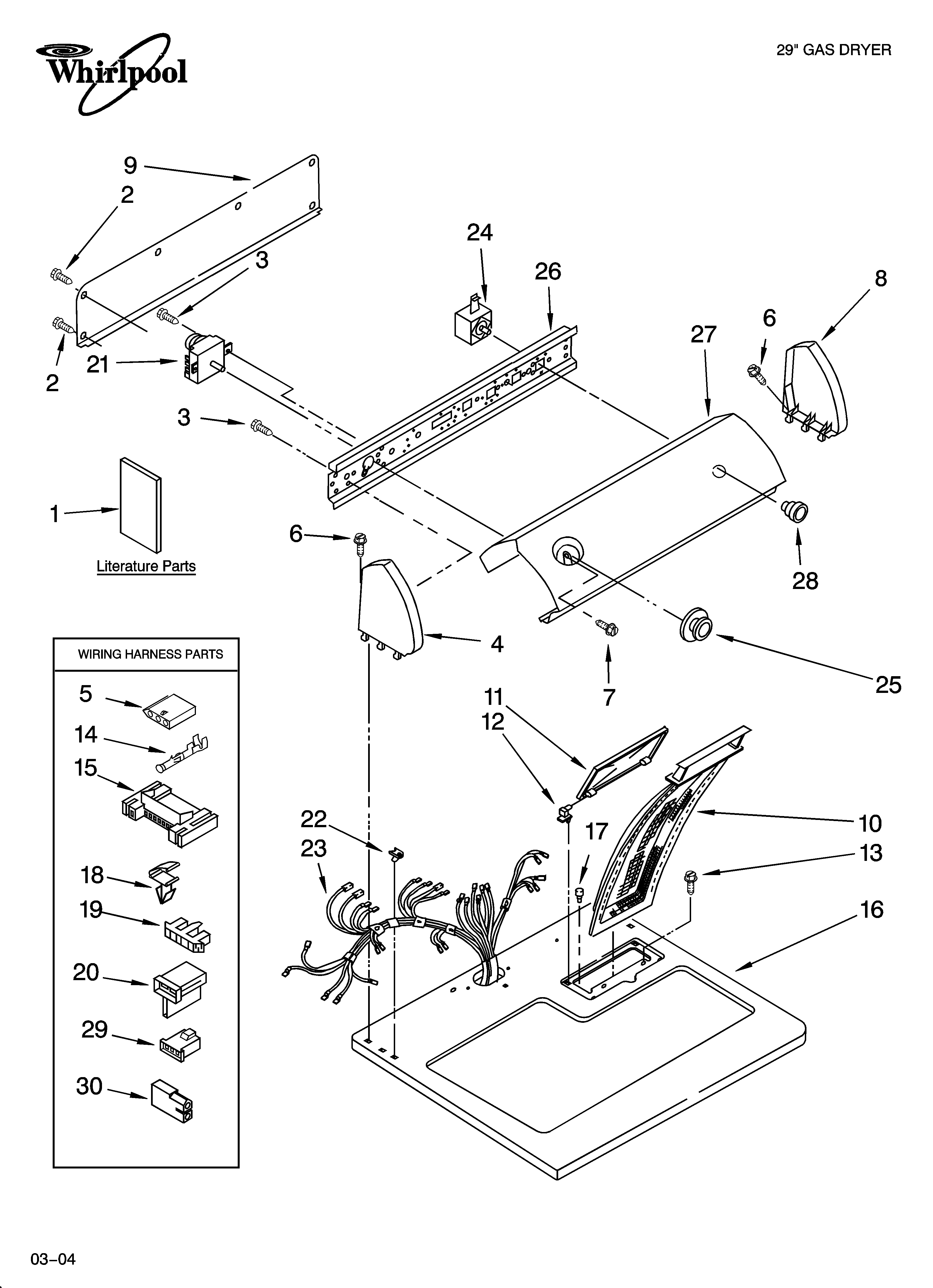 Top and console parts
