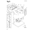 Whirlpool LGR6611LQ1 top and console parts diagram