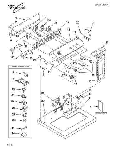 Top and console parts