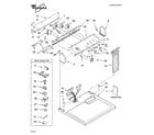 Whirlpool LGR8620PG0 top and console parts diagram