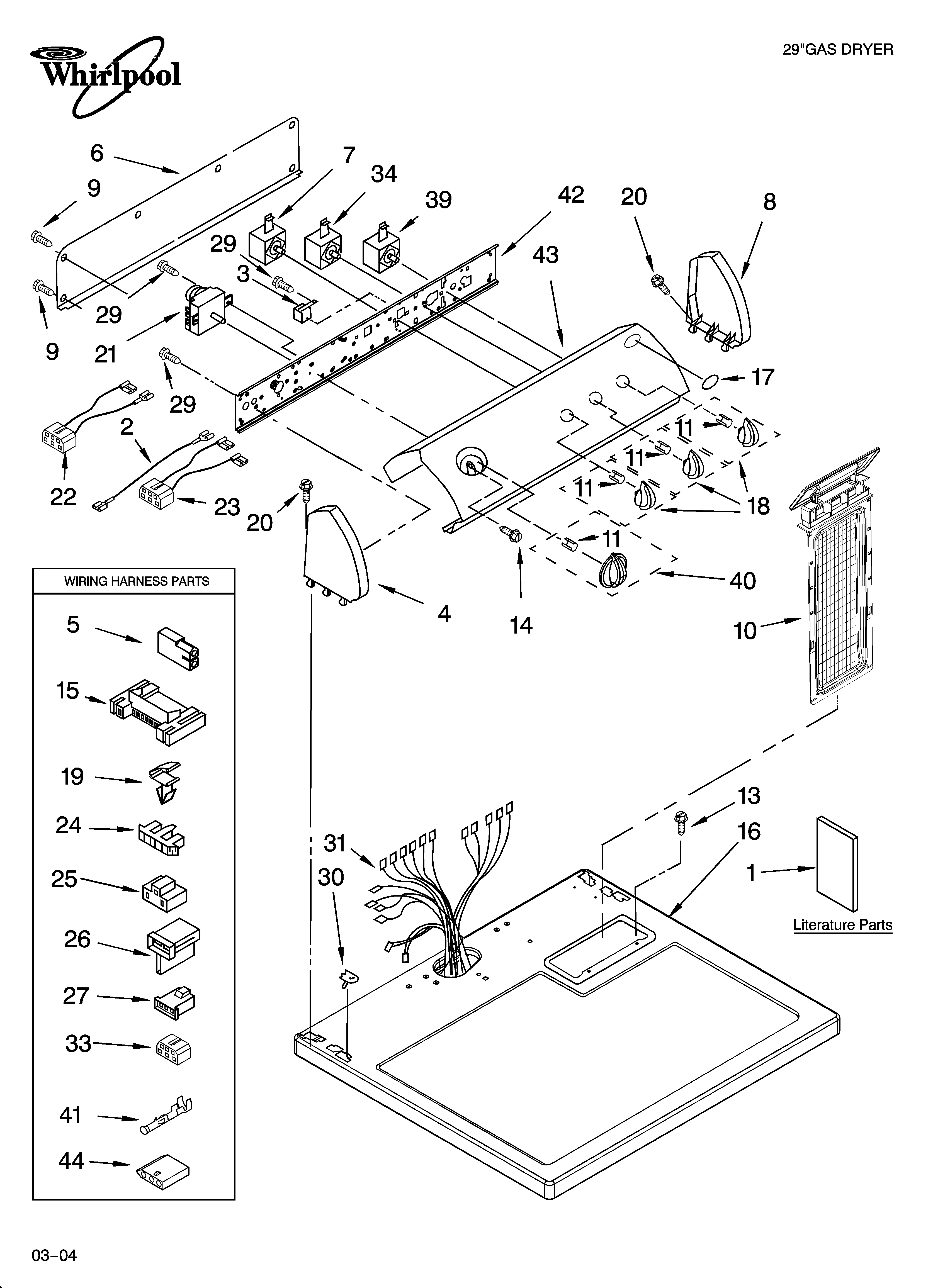 Top and console parts