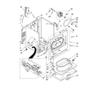 Whirlpool LGR8620PW0 cabinet parts diagram