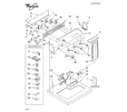 Whirlpool LGR8648LW1 top and console parts diagram
