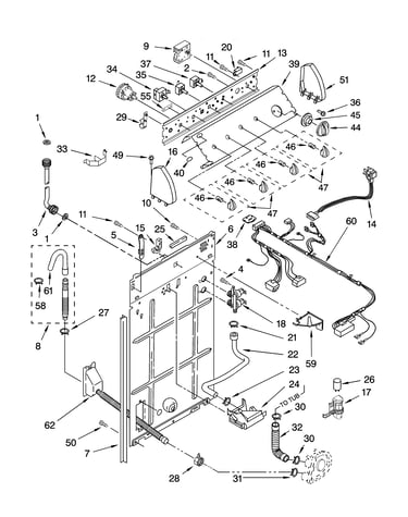 Controls and rear panel parts