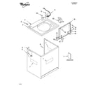 Whirlpool LSQ9010PG0 top and cabinet parts diagram