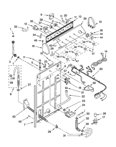 Controls and rear panel parts