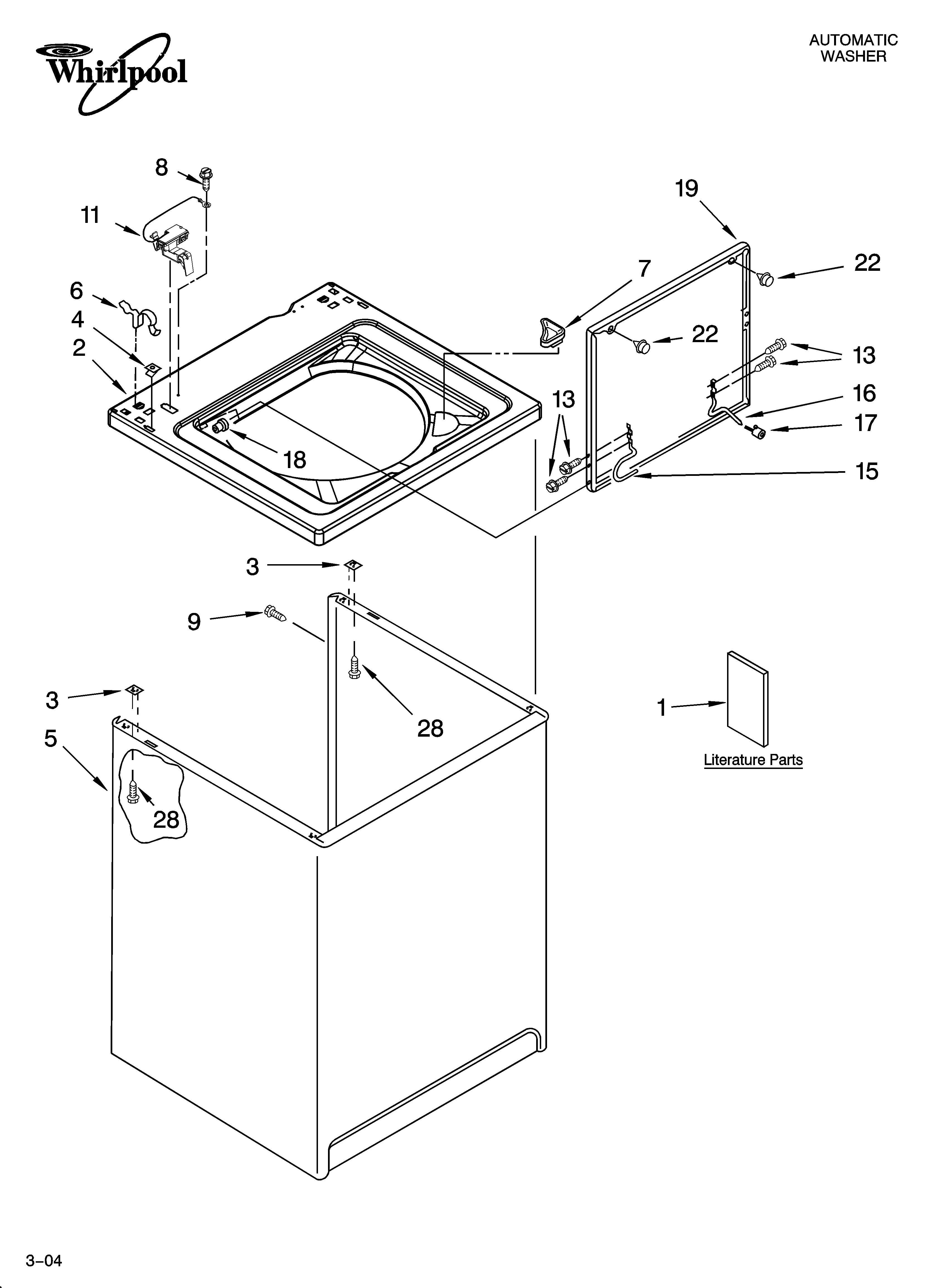 Top and cabinet parts