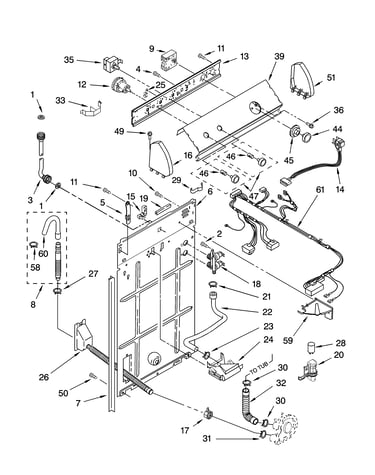 Controls and rear panel parts